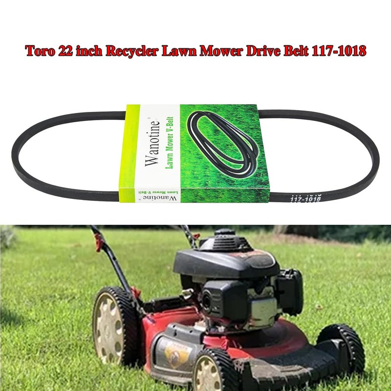 Wanotine 117-1018 V-Belt 3/8" x 32.5" Replaces Toro Recycler 22'' Drive Belt for Toro 20330, 20339, 20370, 20371, 20377, 20378, 20379 Lawn Mowers, Replaces 117-1018 Drive Belt (1-Pack) - Image 2